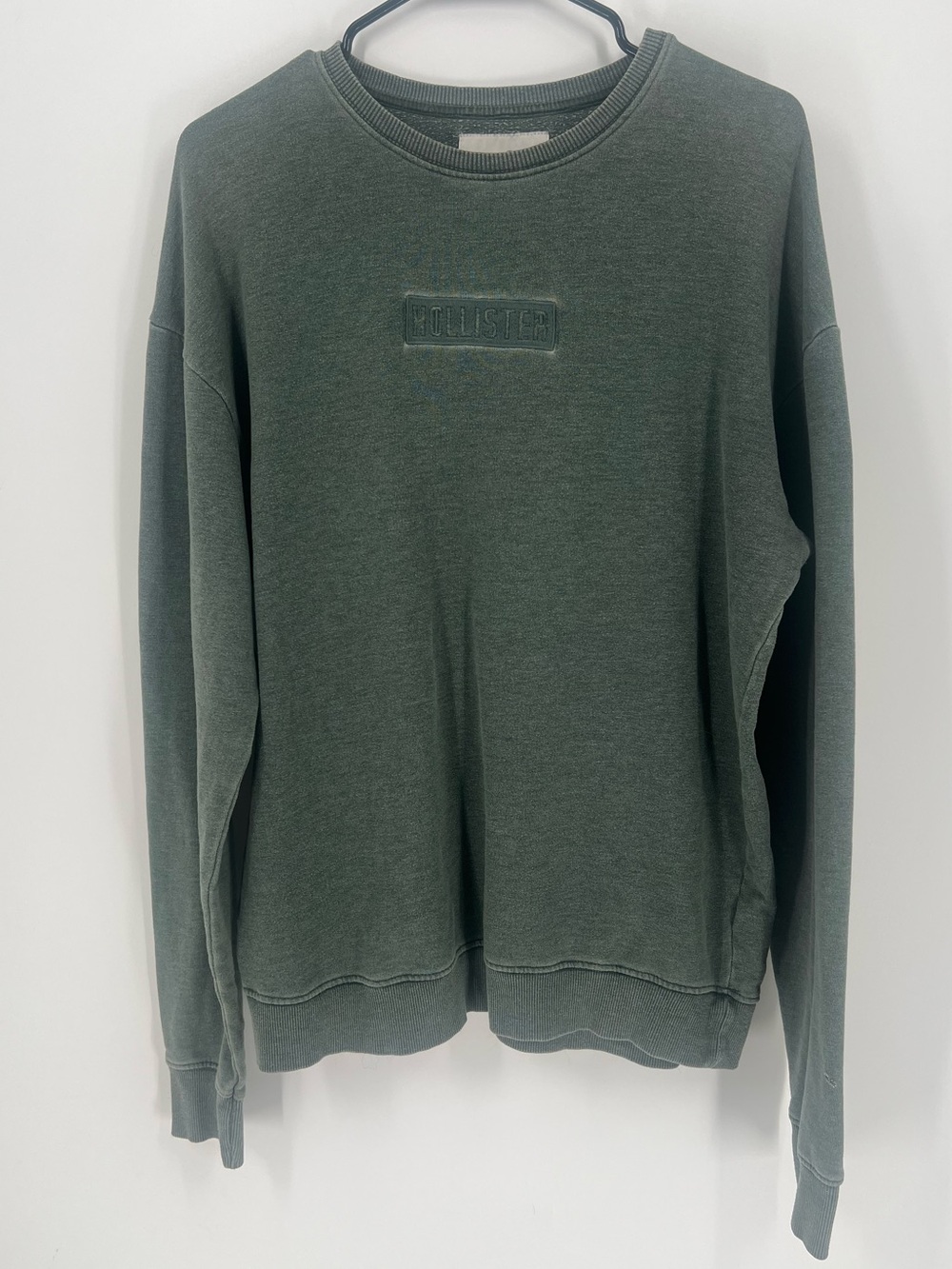 Hollister Men's Green Crewneck Pullover Sweatshirt Size Medium